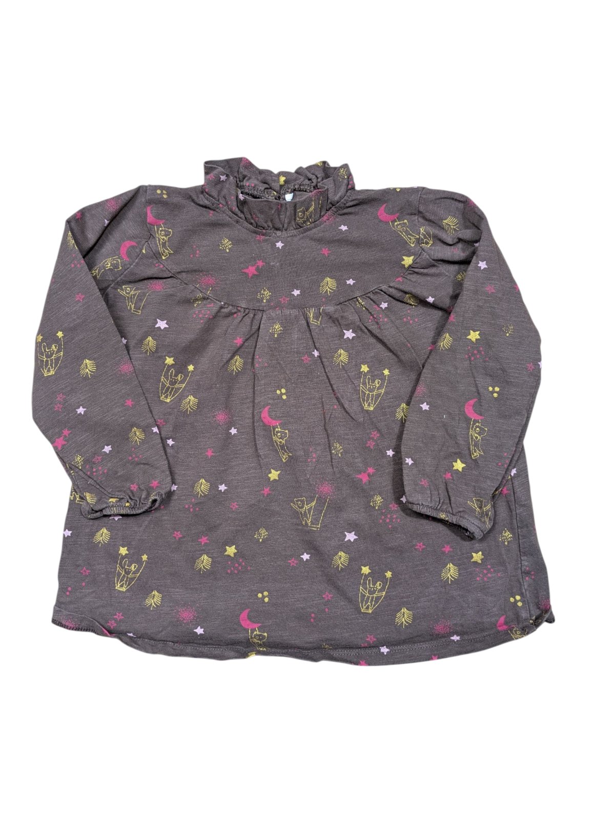 Tmavé šaty s obrázky pro holky secondhand Reserved