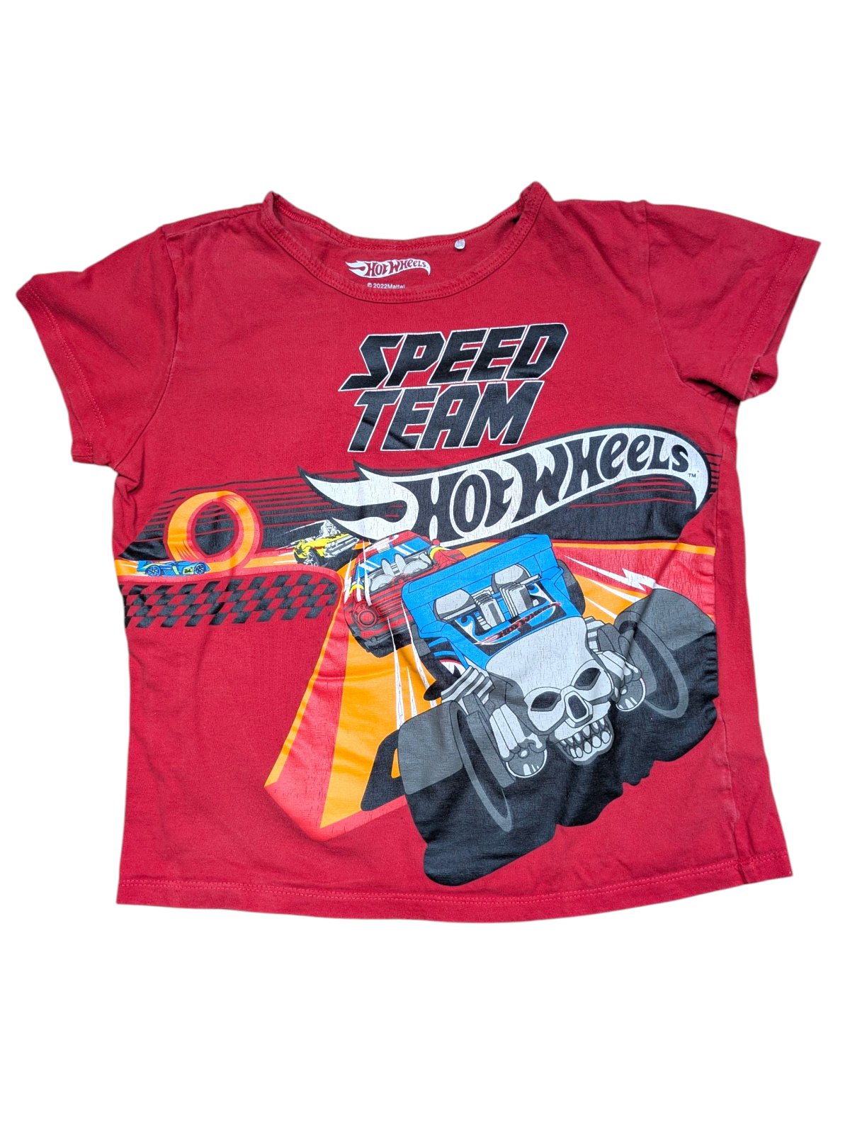 Červené triko Hot Wheels pro kluky secondhand Sinsay