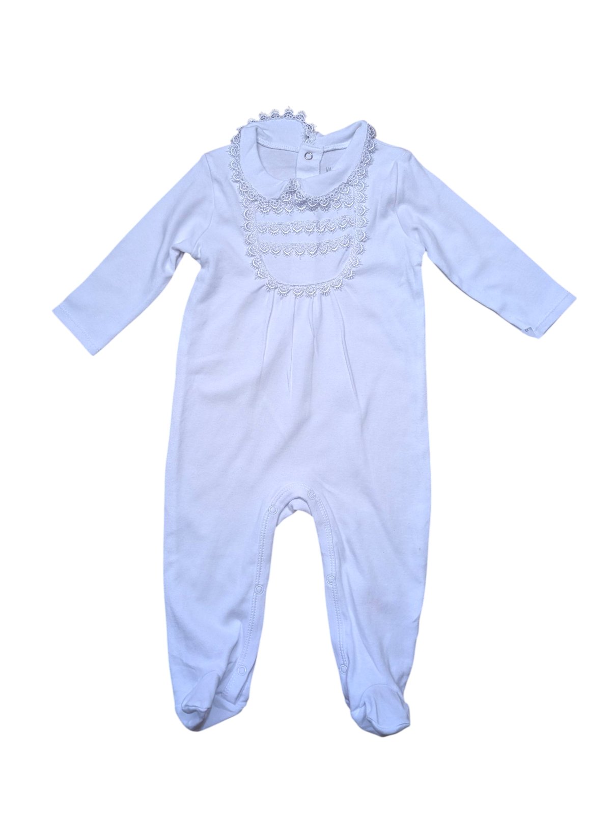 Bílé dupačky zdobené pro holky outlet Watch Me Grow