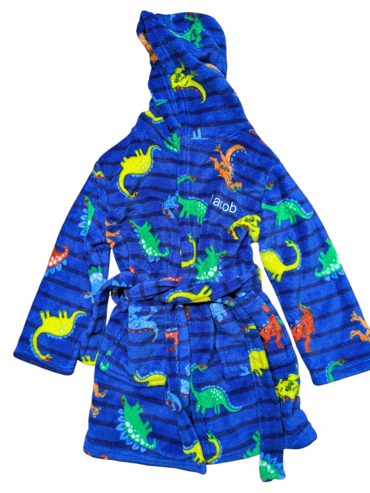 Modrý župan s dinosaury pro kluky secondhand 