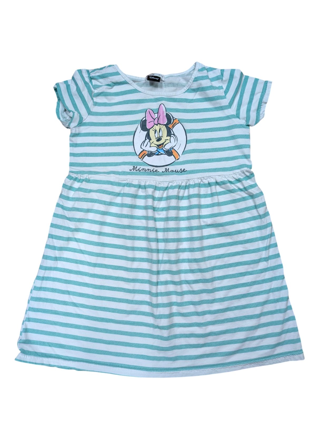 Zeleno bílé pruhované šaty Minie pro holky secondhand Disney