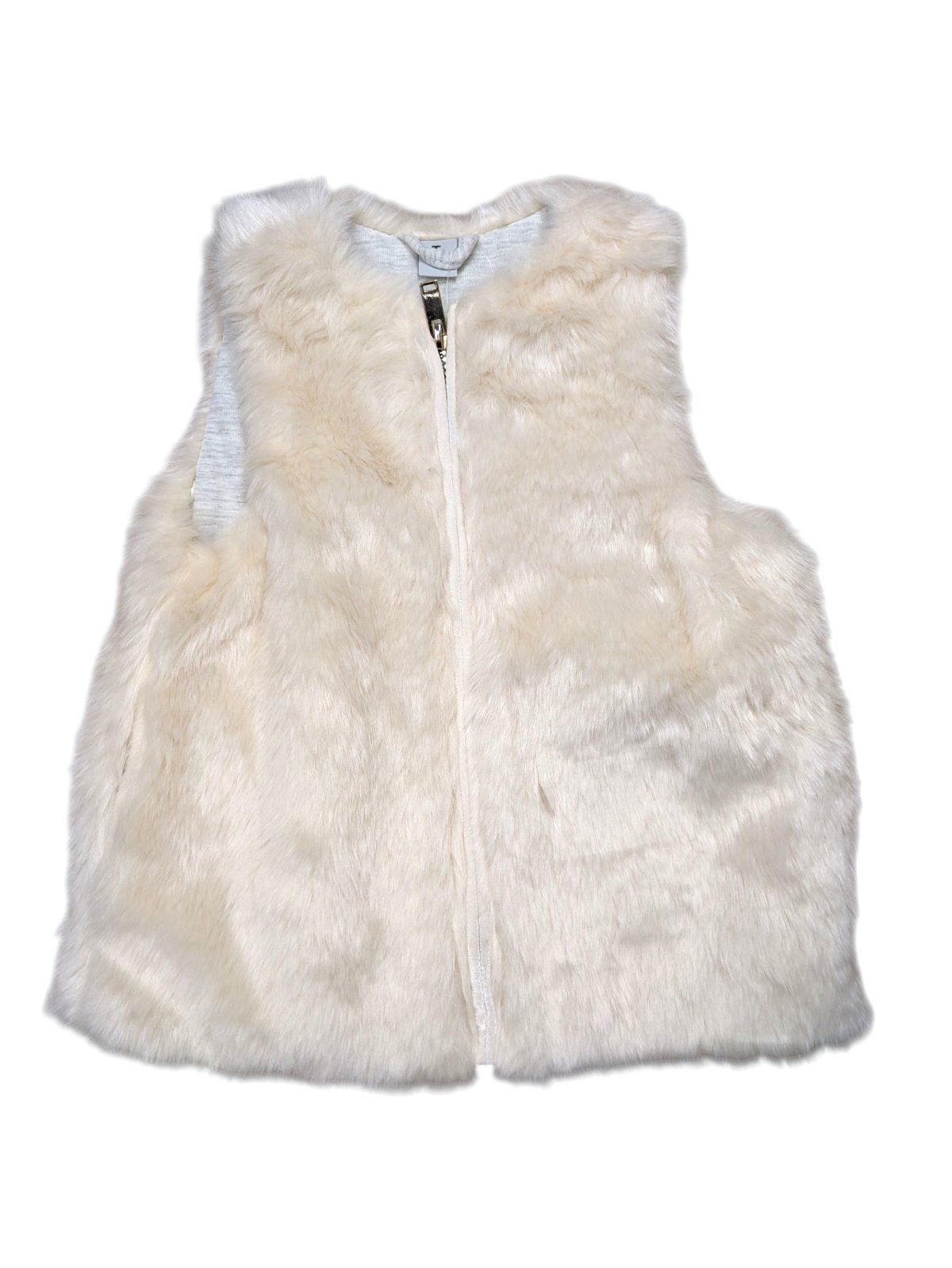 Světle růžová chlupatá vesta pro holky outlet TU