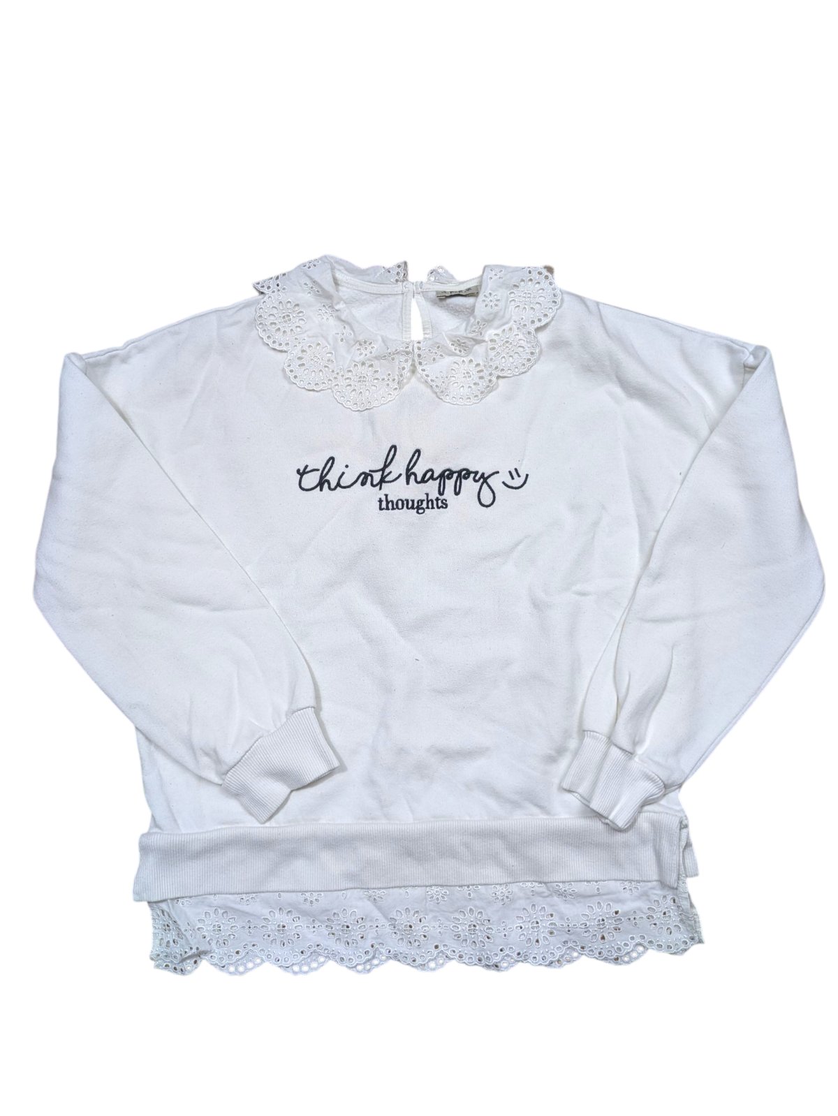 Bílá mikina s nápisem pro holky secondhand F&F