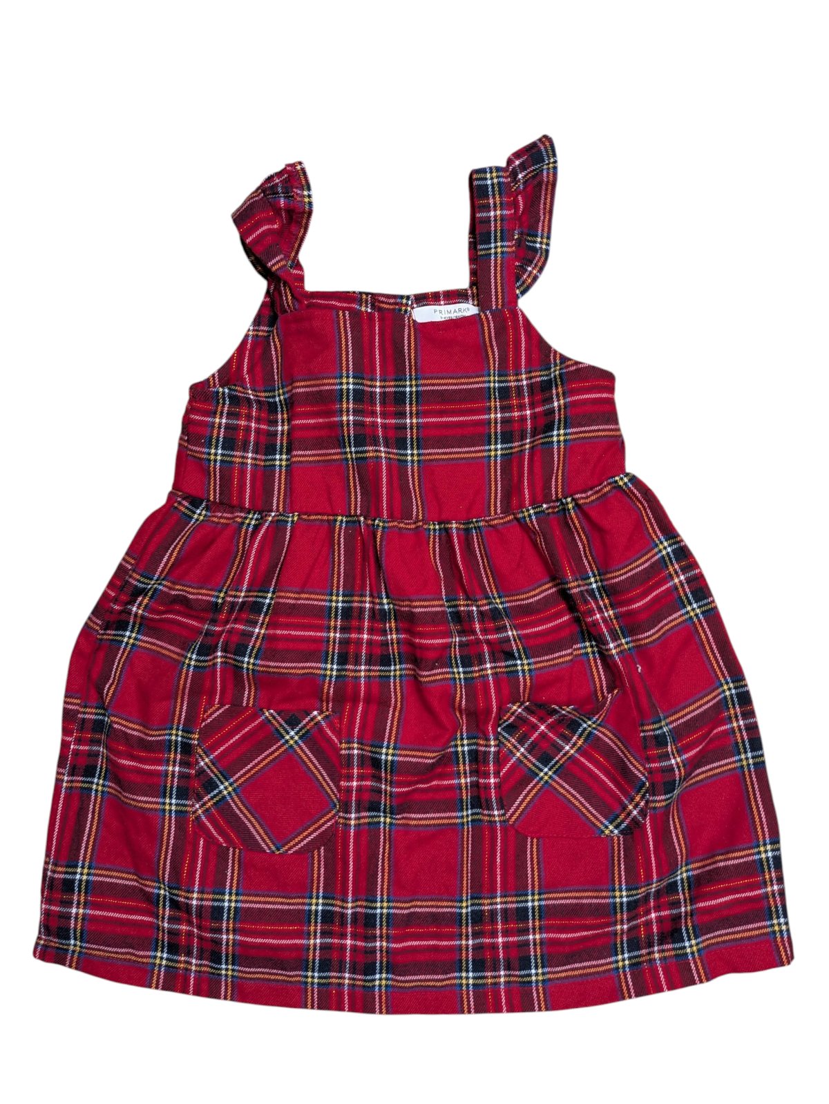 Červené kostkované šaty pro holky secondhand Primark