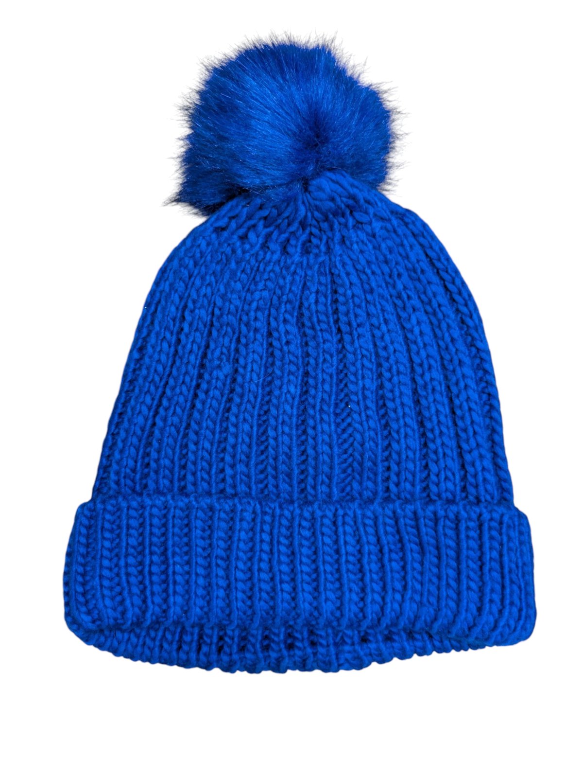 Modrá čepice s bambulí pro holky secondhand Faith