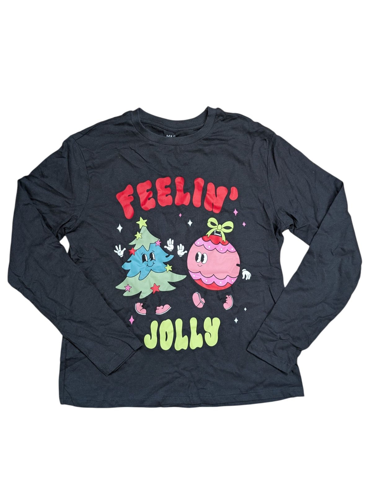 Tmavé triko dlouhý rukáv pro holky secondhand M&S