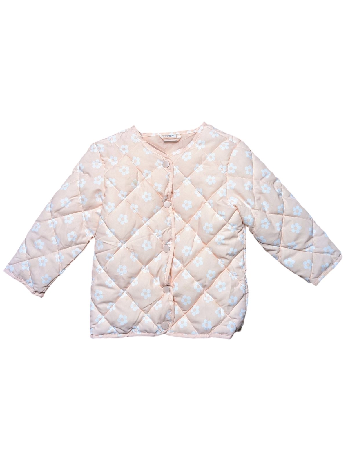 Růžová šusťáková bunda teplejší pro holky secondhand Pepco