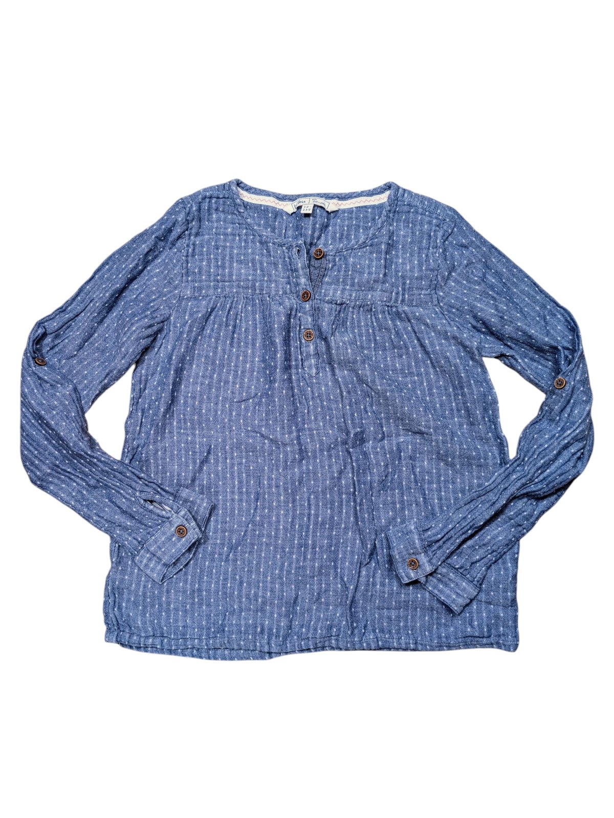 Světle modrá halenka se vzorem pro holky secondhand Fat Face