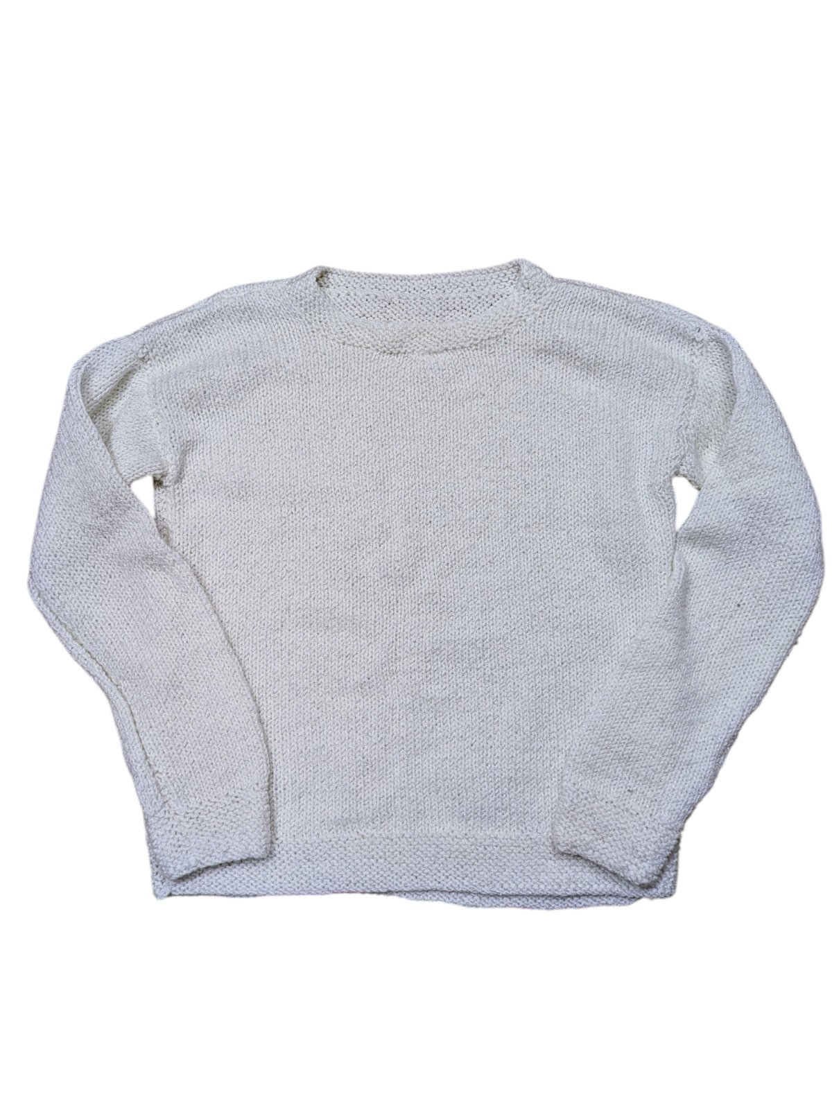 Bílý svetr se stříbrnými nikami pro holky secondhand 