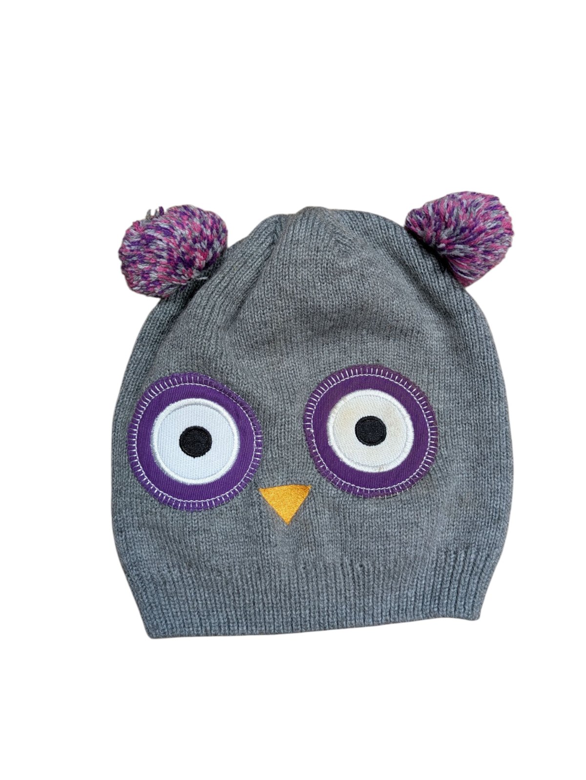 Šedá zimní čepice sova pro holky secondhand 