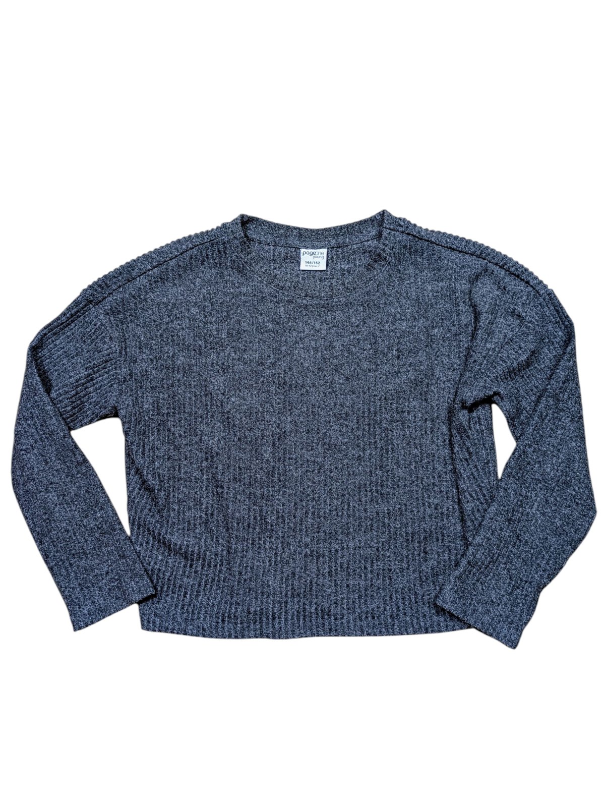 Tmavé teplé triko žebrované pro holky secondhand Page One