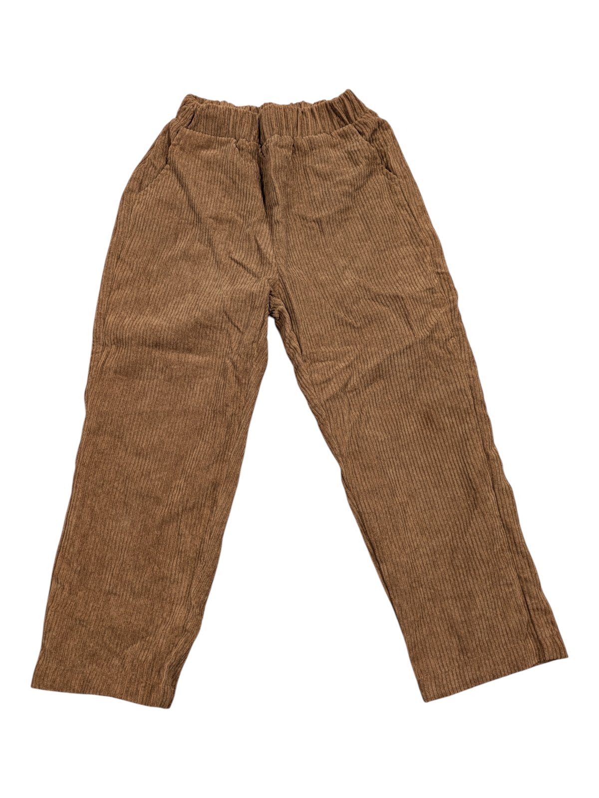 Hnědé žebrované kalhoty pro kluky secondhand Shein