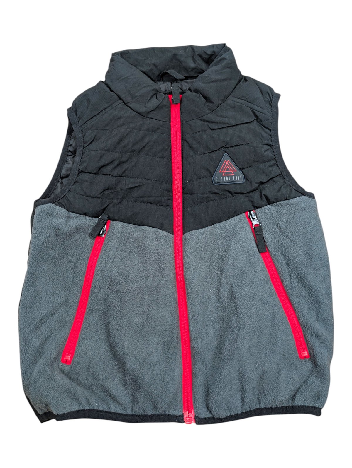 Jarní vesta šedá černá pro kluky secondhand TU