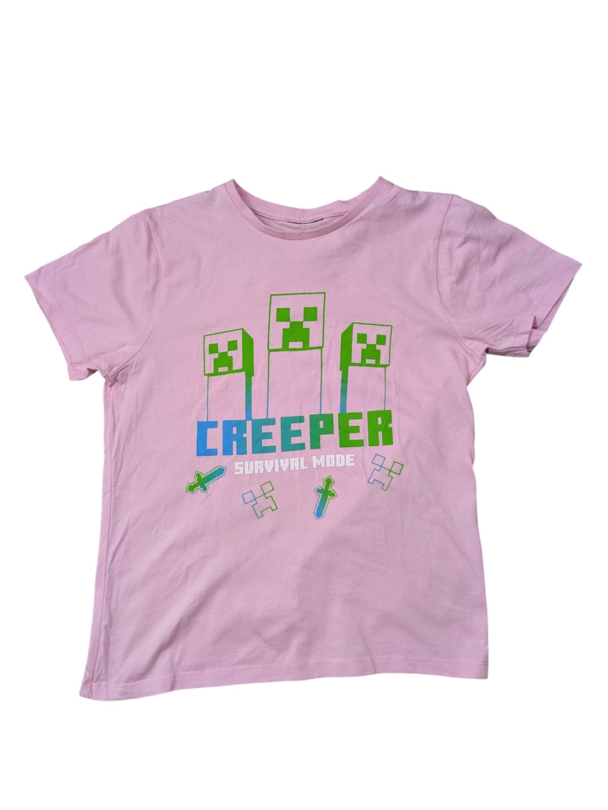 Růžové triko Minecraft pro holky secondhand 