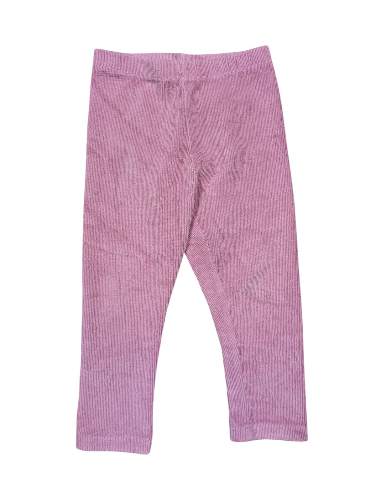 Růžové elastické kalhoty žebrované pro holky secondhand Matalan