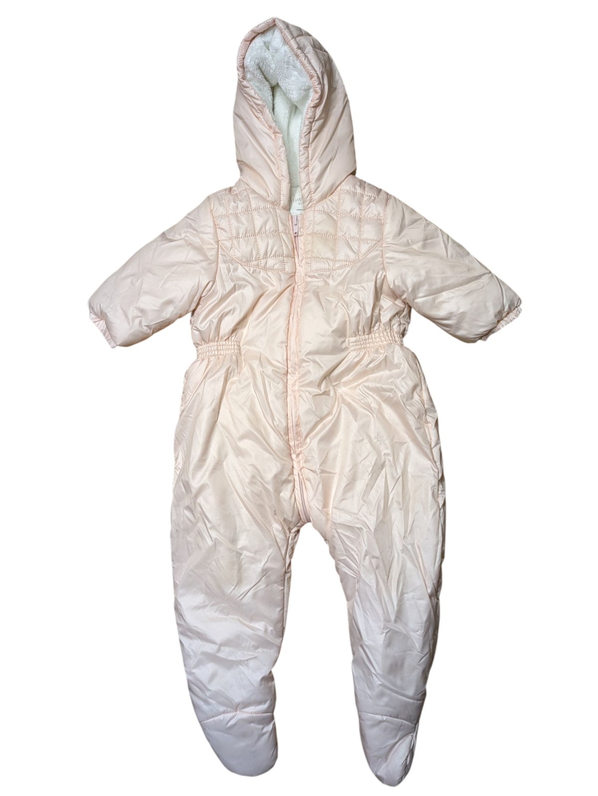 Světle růžová zimní kombinéza pro holky secondhand Carrement Beav