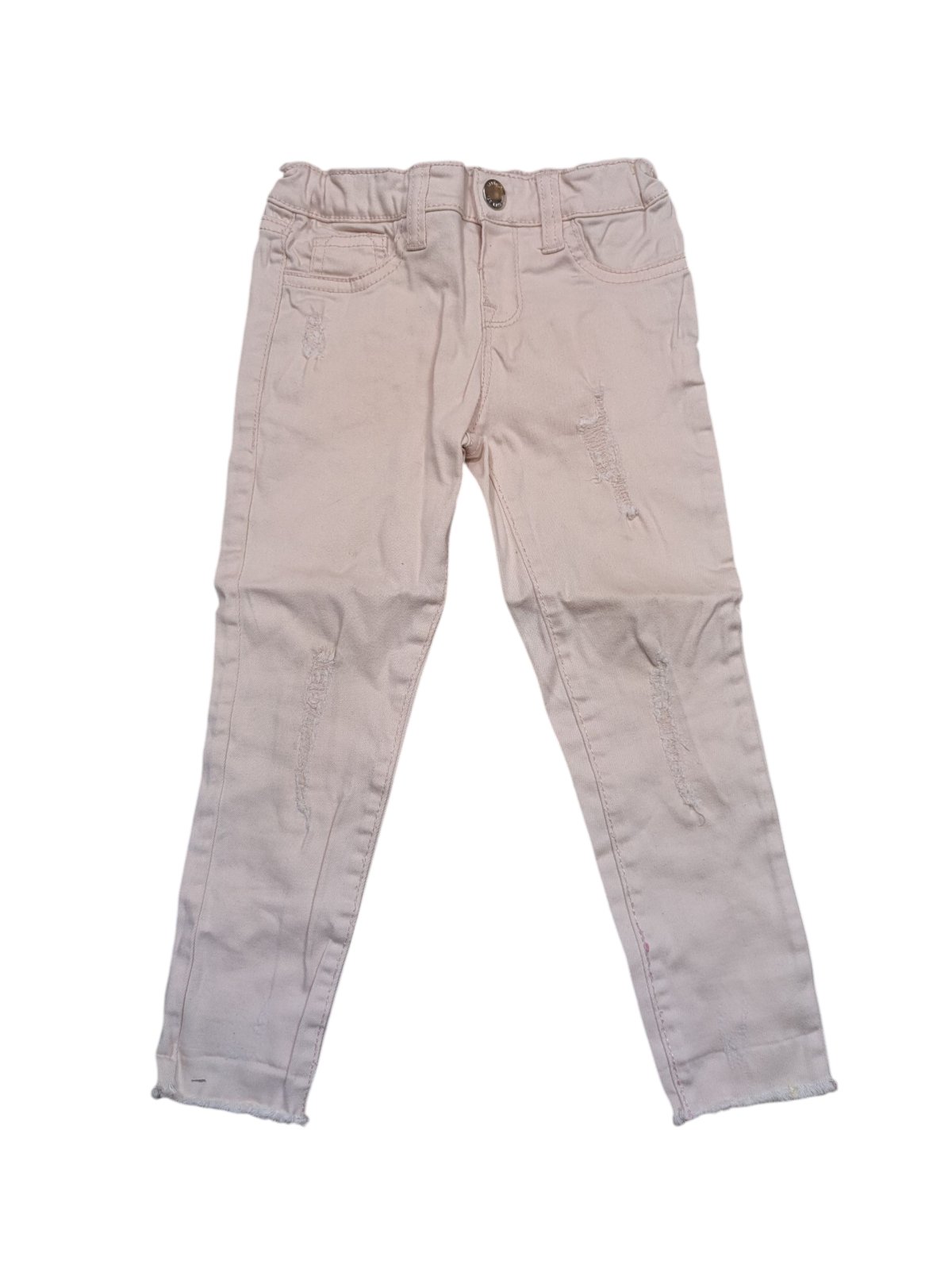 Světle růžové džíny pro holky secondhand Denim