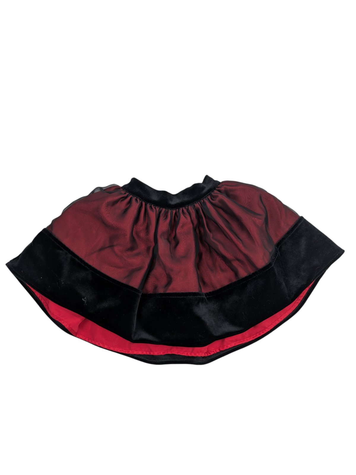 Vínovo-černá sametová sukně outlet 