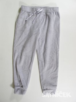 Fleesové pyžamové kalhoty pro holky šedé secondhand