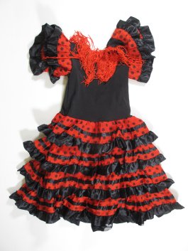 Šaty na karneval  černo červené  secondhand
