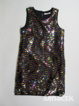 Flitrované šaty barevné pro holky na ramínka 