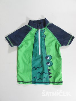 Plavkové triko pro kluky modro zelené secondhans 