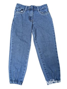 džíny s perličkami pro holky secondhand girlswear