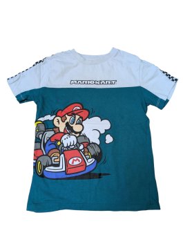 Bílo tyrkysové triko Mario pro kluky secondhand Next