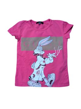 Růžové triko s obrázkem pro holky secondhand Gucci