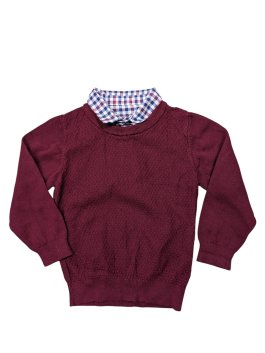 Vínový svetr společenský pro kluky secondhand Matalan