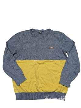 Šedo žlutý svetr slabý pro kluky secondhand Yigga