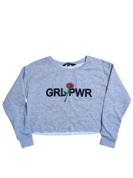 Šedá mikina s obrázkem pro holky secondhand New Look