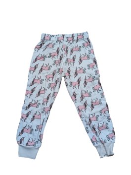 Bílé kalhoty s jednorožci pro holky secondhand 